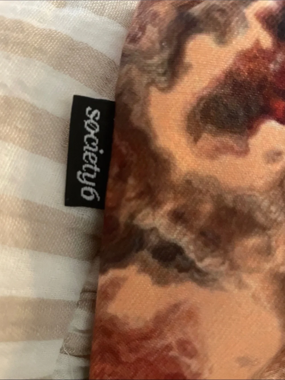 Society6 Earthy Brown - Rust -Orange vivid and Cream Marble Print